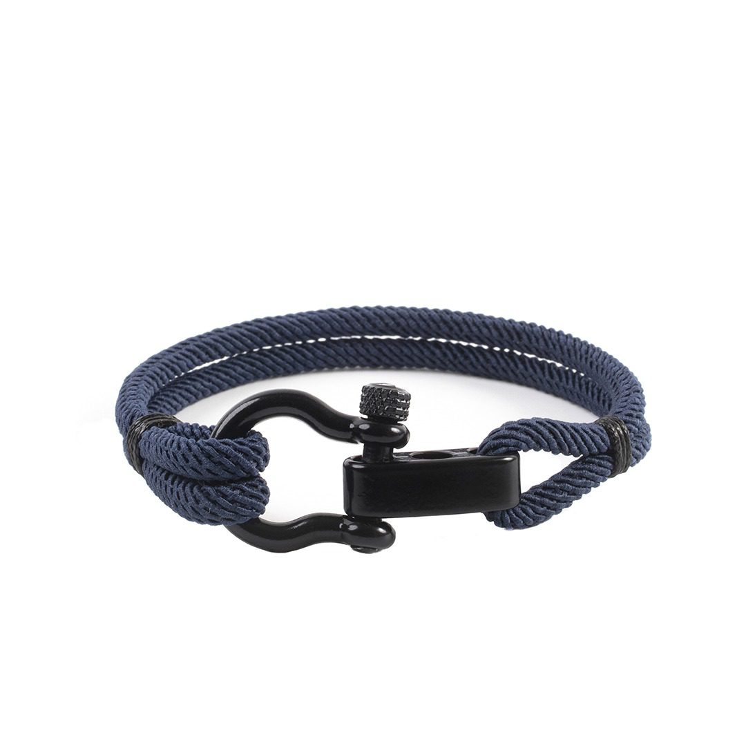 Pulsera Mr. Martin Rope - Azul Con Hebilla Negra