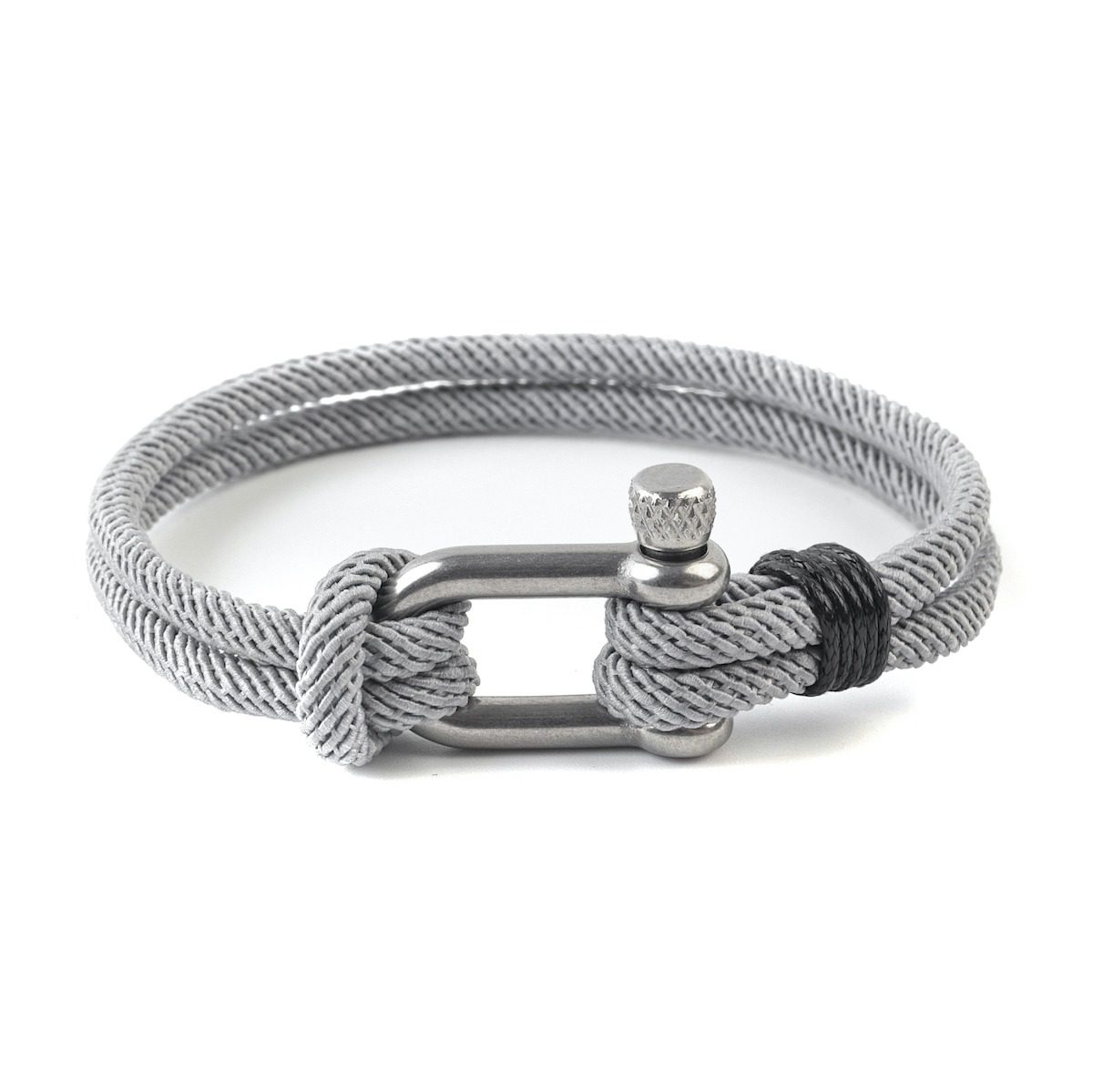 Pulsera Mr. Martin Rope - Gris Con Hebilla Plata