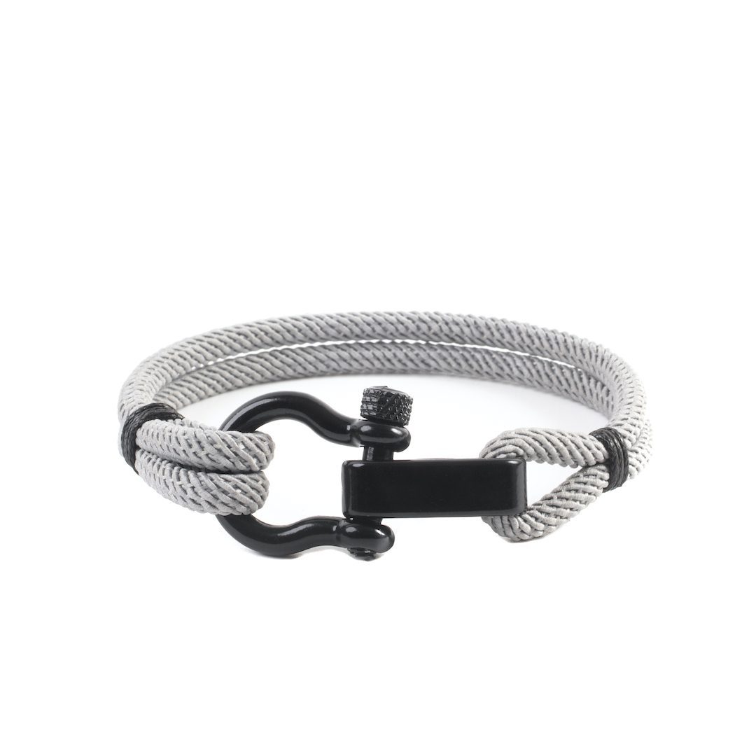 Pulsera Mr. Martin Rope - Gris Con Hebilla Negra