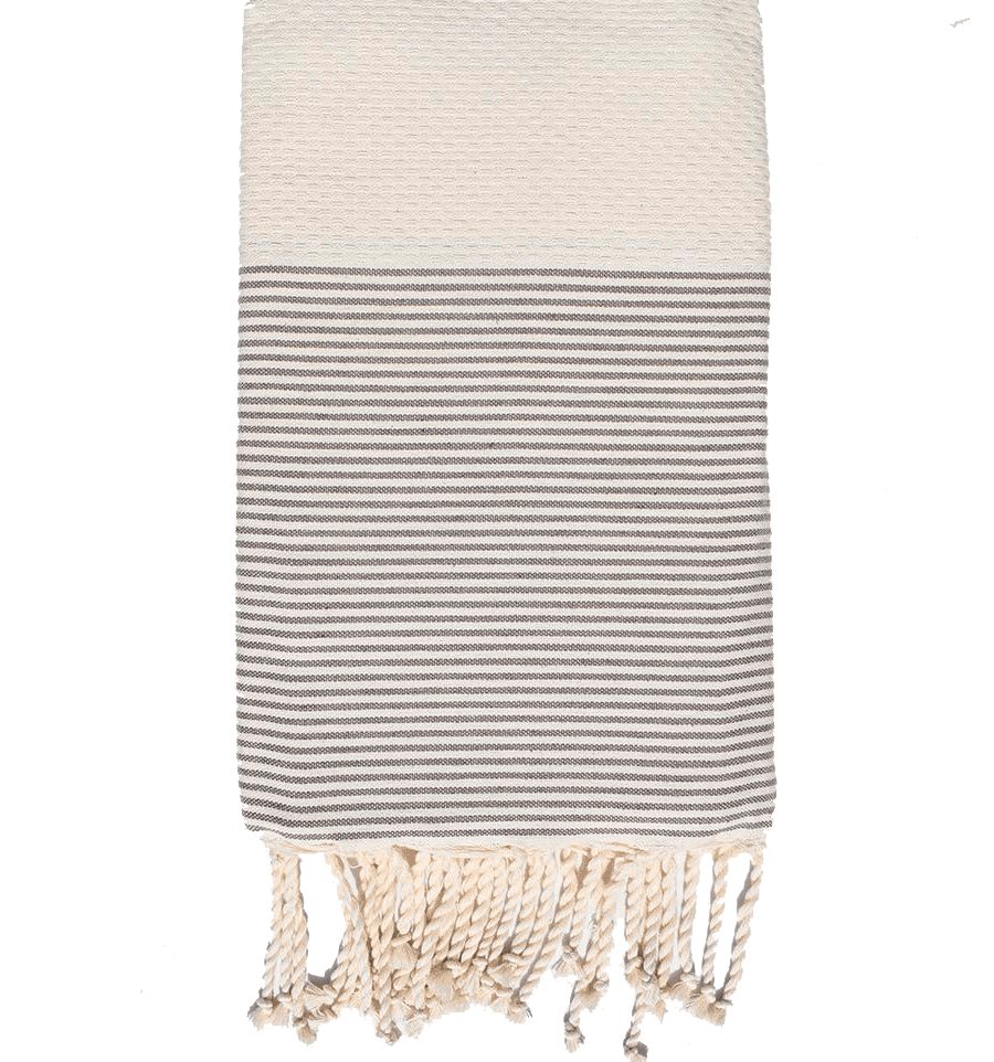 Toalla / Fouta Nid de abeille castaña